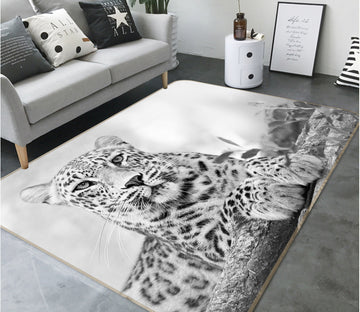 3D Black Grey Leopard 82161 Animal Non Slip Rug Mat