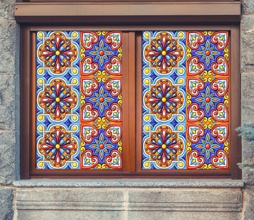 3D Lace Flower 100 Window Film Print Sticker Cling Stained Glass UV Block