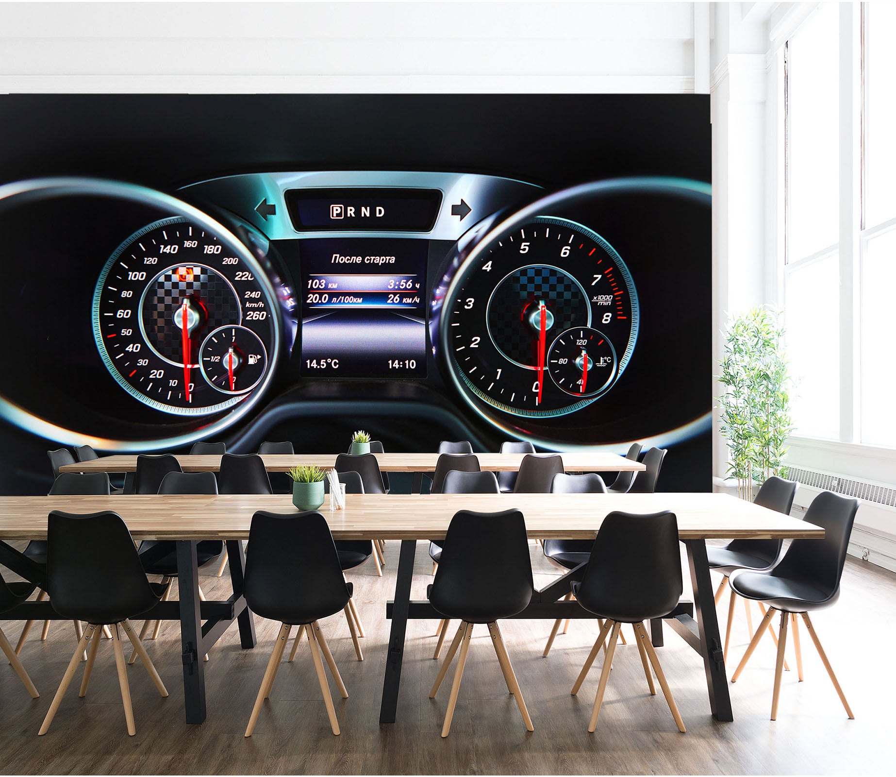 3D Mercedes Roulette 338 Vehicle Wall Murals