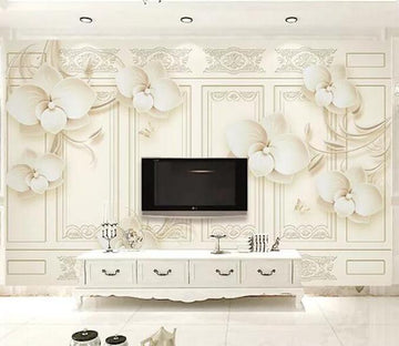 3D White Petals 1158 Wall Murals Wallpaper AJ Wallpaper 2 