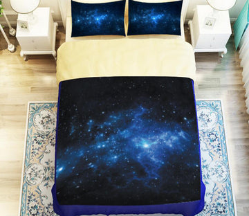 3D Blue Starry Sky 1108 Bed Pillowcases Quilt