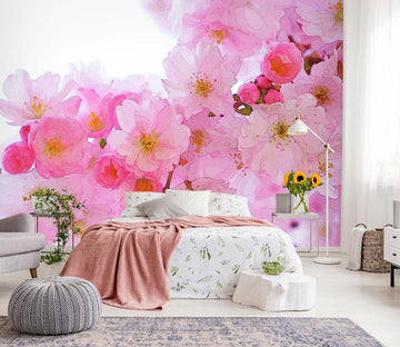3D Pink Peach Blossom 90228 Alius Herb Wall Mural Wall Murals