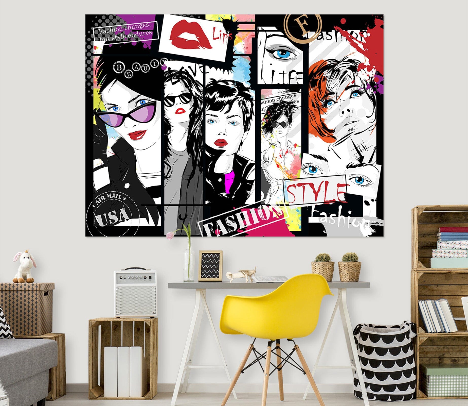 3D Sunglasses Cool Woman 1023 Wall Sticker Wallpaper AJ Wallpaper 2 