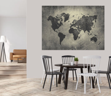 3D Black Pattern 131 World Map Wall Sticker Wallpaper AJ Wallpaper 2 