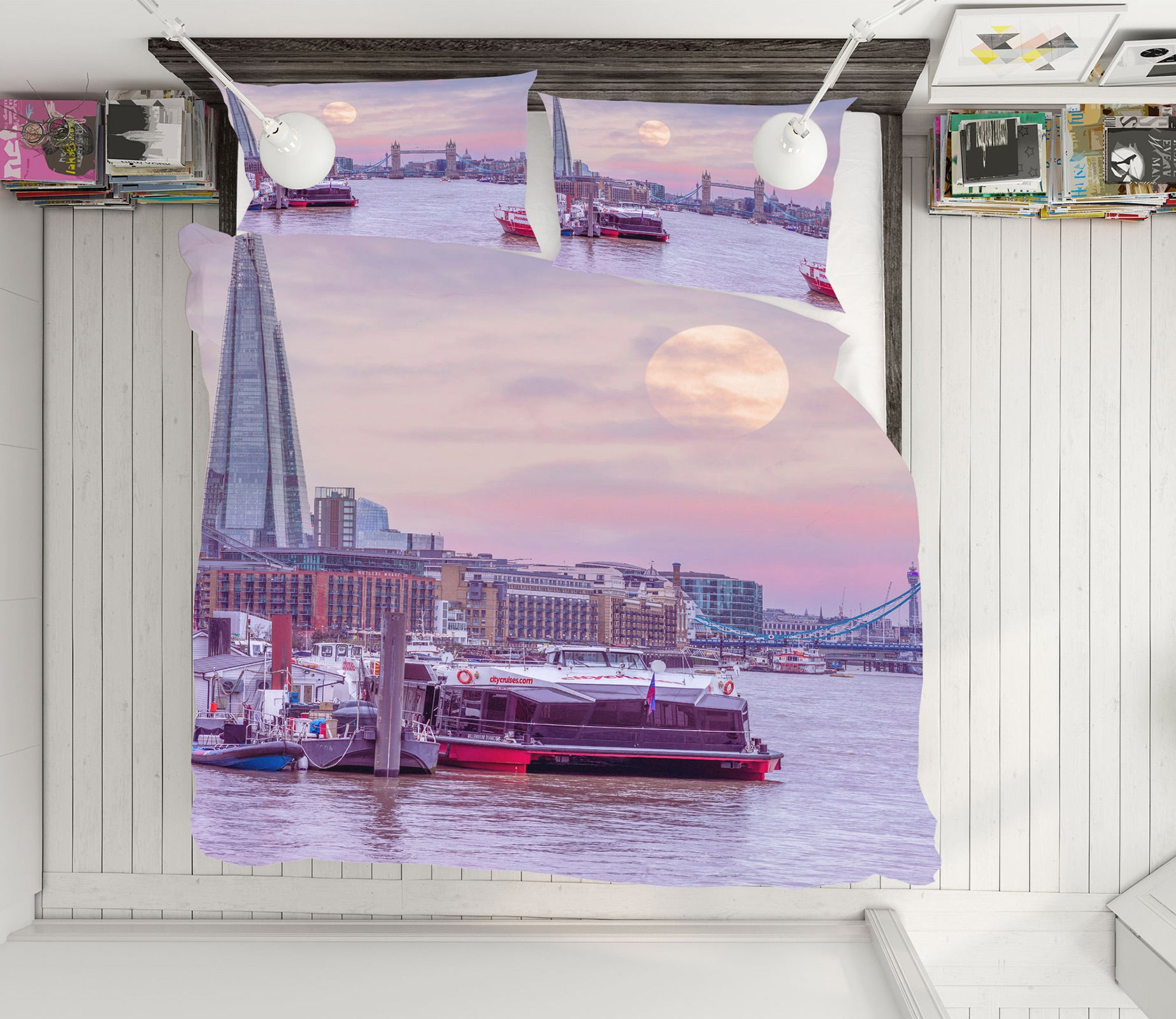 3D Moon Ship 7007 Assaf Frank Bedding Bed Pillowcases Quilt Cover Duvet Cover