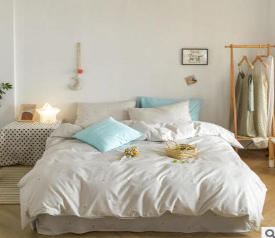 3D White 50067 Bed Pillowcases Quilt