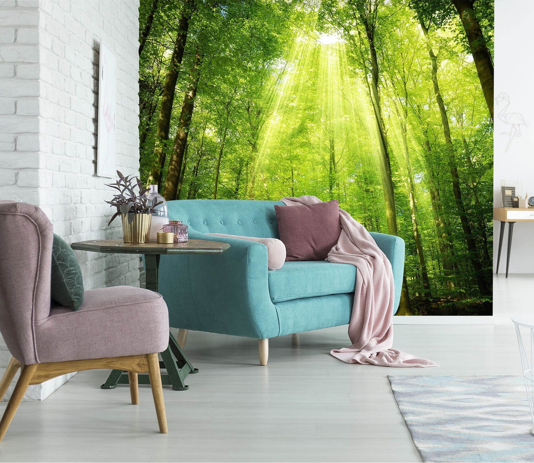 3D Green Forest 1507 Wall Murals Wallpaper AJ Wallpaper 2 