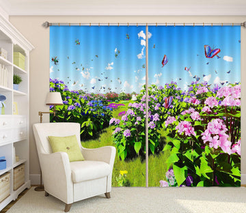 3D Purple Flowers 840 Curtains Drapes Wallpaper AJ Wallpaper 