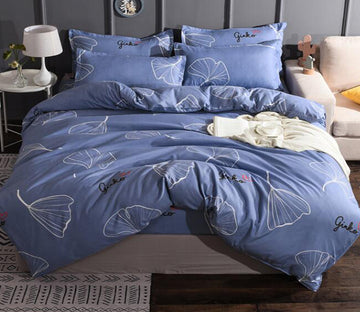 3D Ginkgo Leaf Lines 13102 Bed Pillowcases Quilt