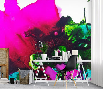 3D Red Green Pigment 19103 Shandra Smith Wall Mural Wall Murals