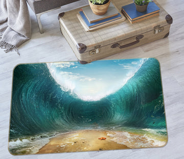 3D Waves Beach 36015 Non Slip Rug Mat