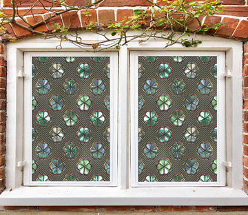 3D Lucky Grass Window 445 Window Film Print Sticker Cling Stained Glass UV Block