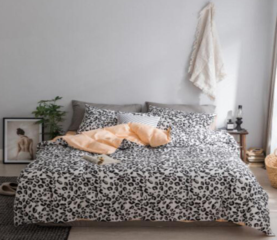 3D Black Leopard 14150 Bed Pillowcases Quilt