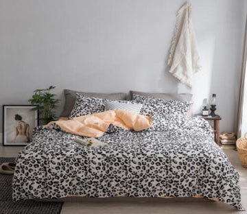 3D Black Leopard 14150 Bed Pillowcases Quilt