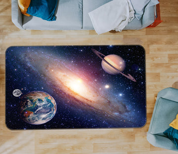 3D Galaxy Planet 35089 Non Slip Rug Mat