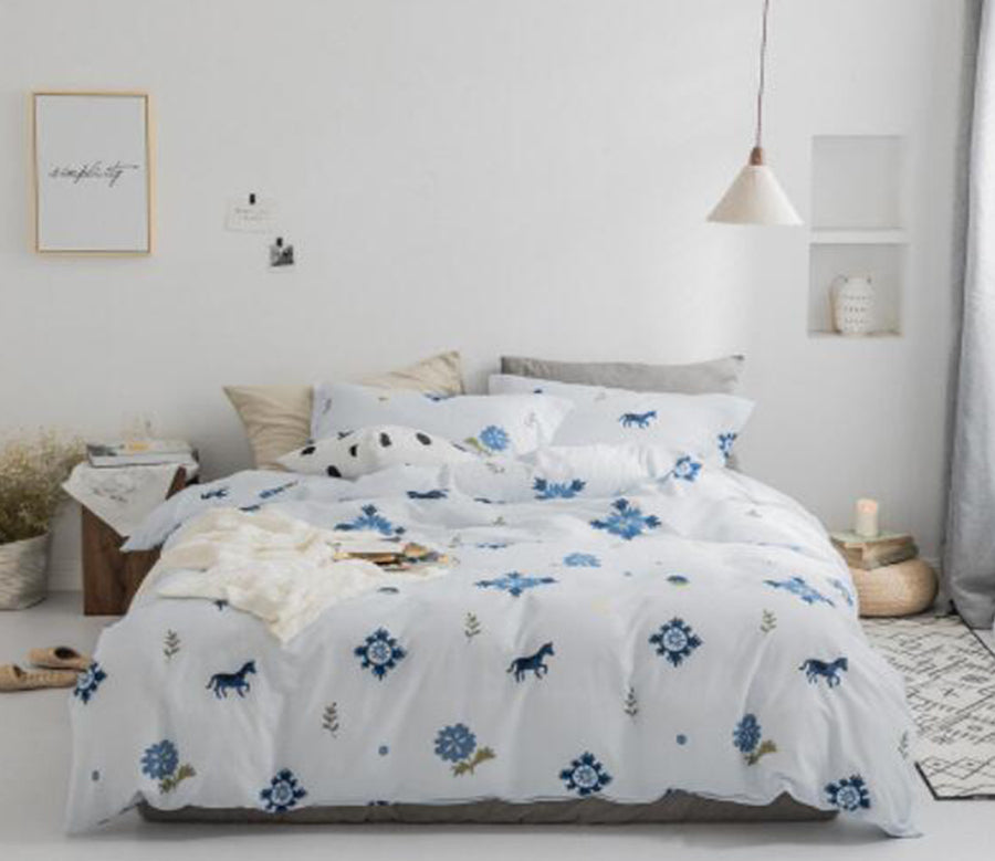 3D Blue Pattern 20338 Bed Pillowcases Quilt