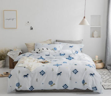 3D Blue Pattern 20338 Bed Pillowcases Quilt