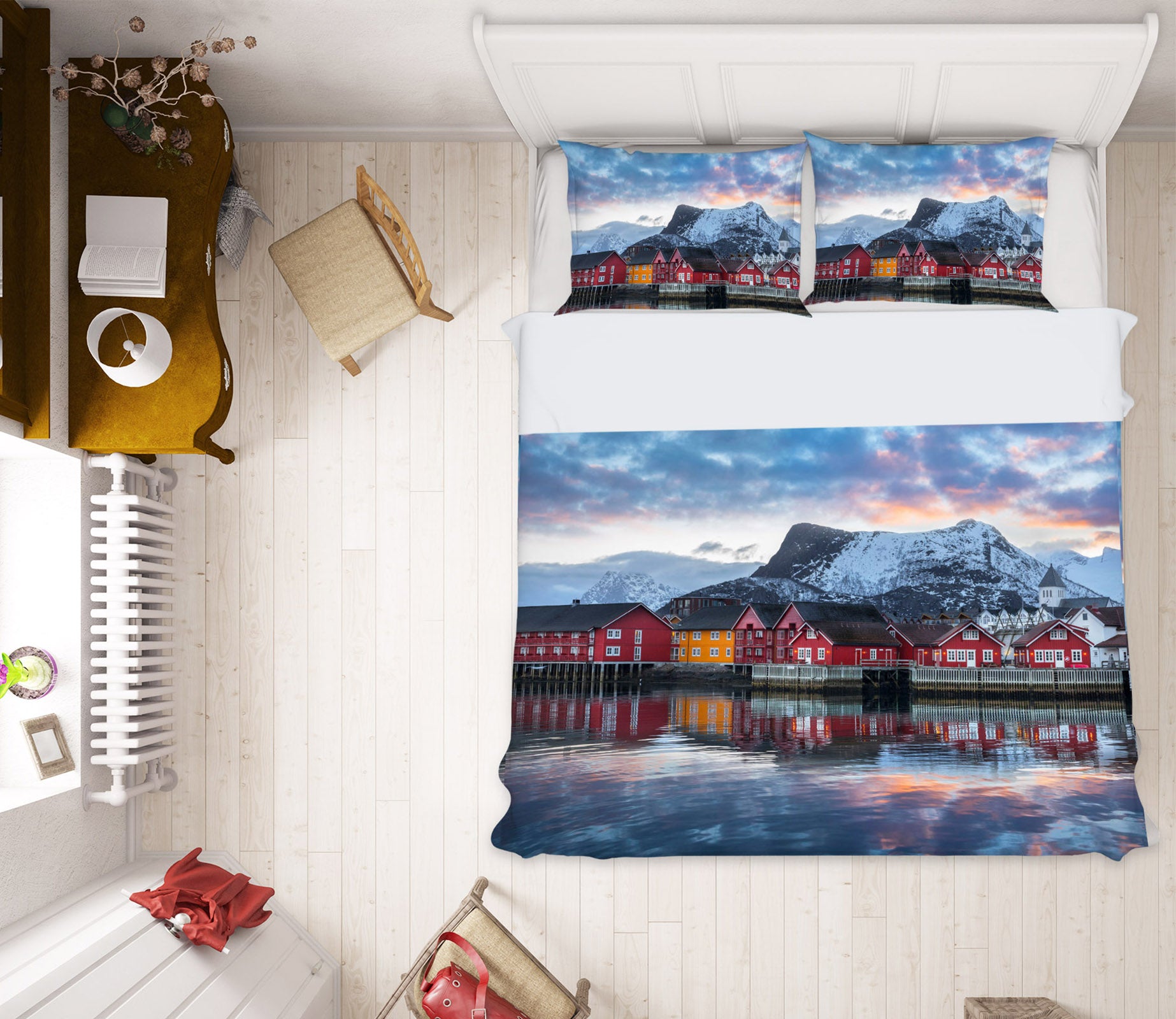 3D Mountain Hut 095 Marco Carmassi Bedding Bed Pillowcases Quilt