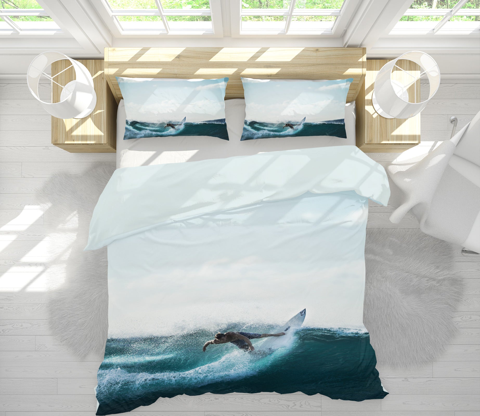 3D Surf 14196 Bed Pillowcases Quilt