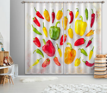 3D Red Pepper 025 Assaf Frank Curtain Curtains Drapes