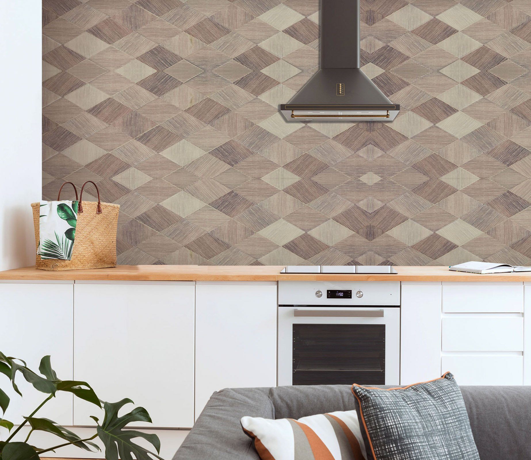 3D Diamond Combination 088 Marble Tile Texture Wallpaper AJ Wallpaper 2 