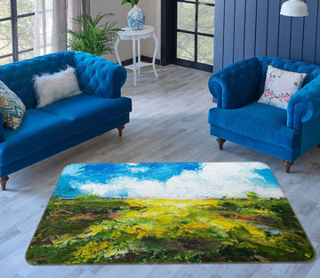 3D Blue Sky Grassland 1100 Allan P. Friedlander Rug Non Slip Rug Mat Mat AJ Creativity Home 