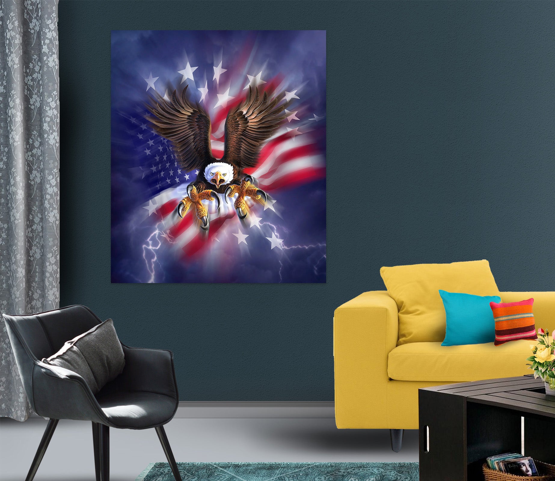3D Patriotic Eagle 85188 Jerry LoFaro Wall Sticker