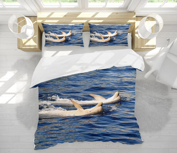3D Sea Dolphin 60102 Bed Pillowcases Quilt