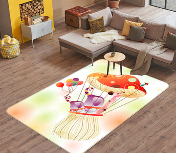 3D Mushroom Hot Air Balloon 76164 Non Slip Rug Mat