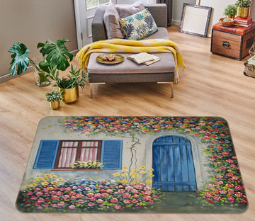 3D House Doors Windows 75211 Non Slip Rug Mat
