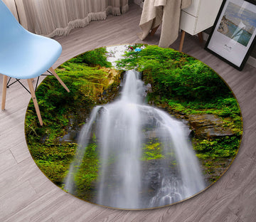 3D Mountains 69112 Round Non Slip Rug Mat