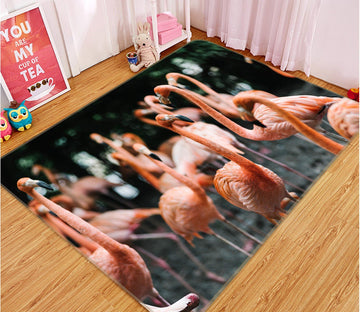 3D Flamingo Singing 585 Animal Non Slip Rug Mat Mat AJ Creativity Home 