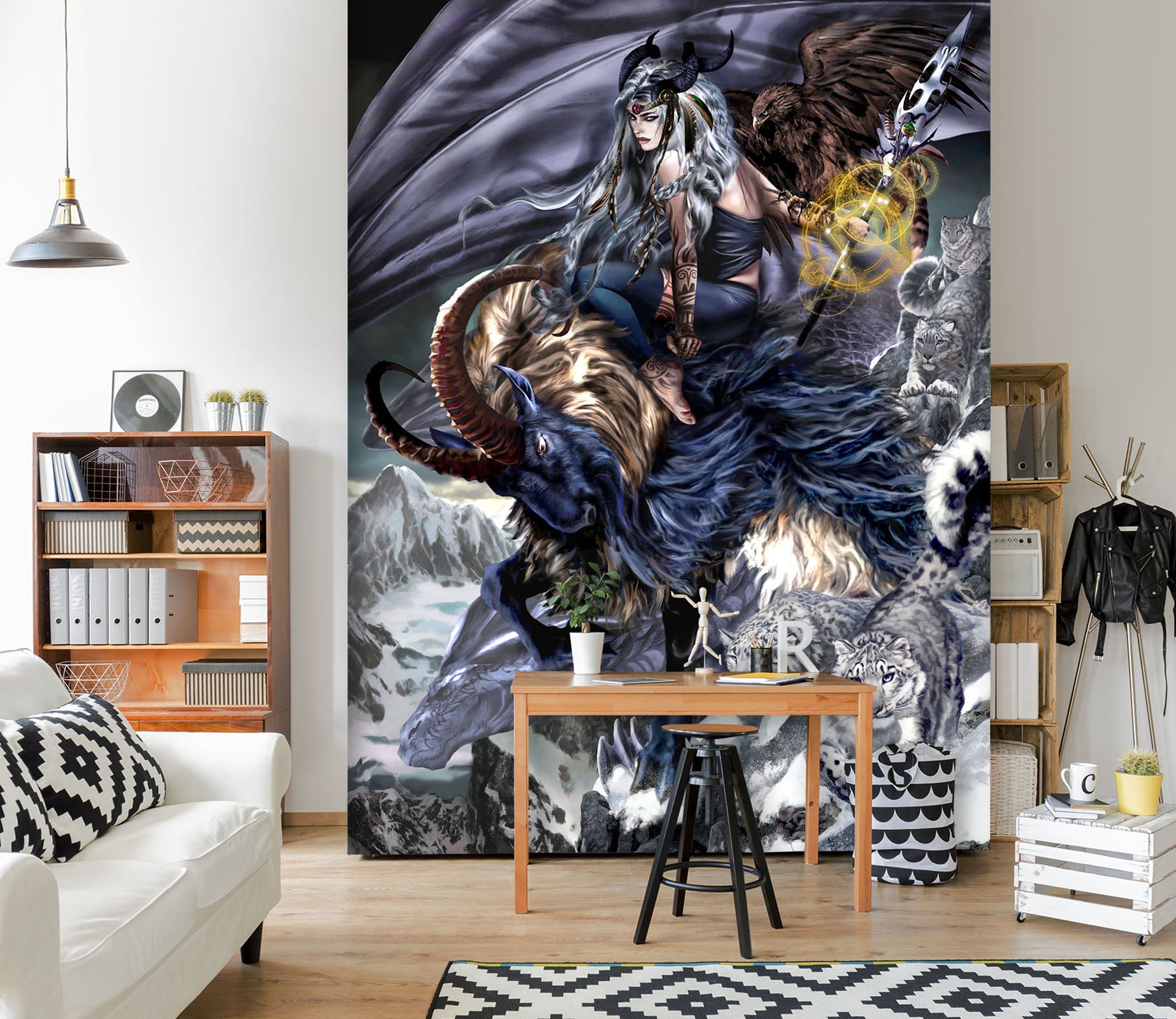 3D Woman Sheep 8122 Ruth Thompson Wall Mural Wall Murals