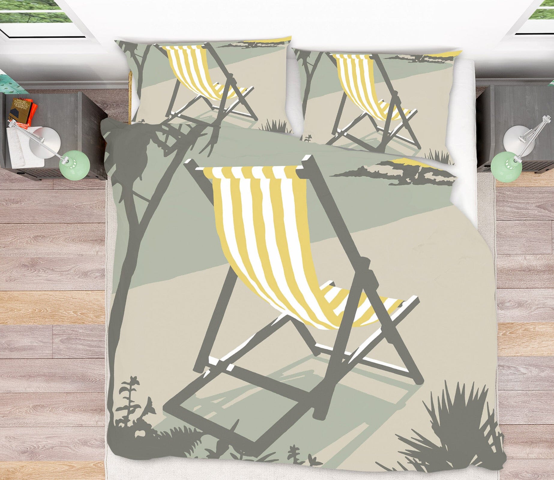 3D St Ives Deckchair 2069 Steve Read Bedding Bed Pillowcases Quilt Quiet Covers AJ Creativity Home 