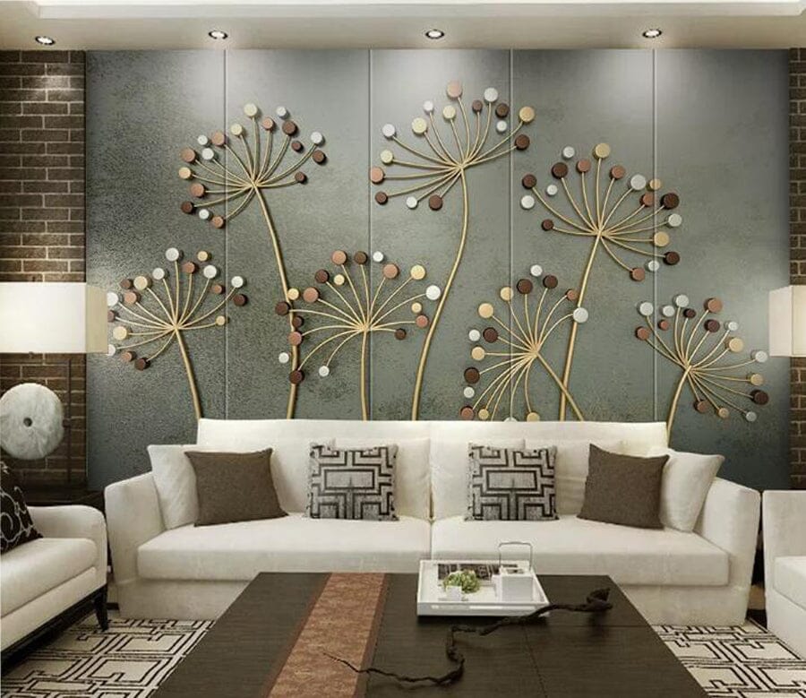 3D Gold Pattern WC181 Wall Murals Wallpaper AJ Wallpaper 2 