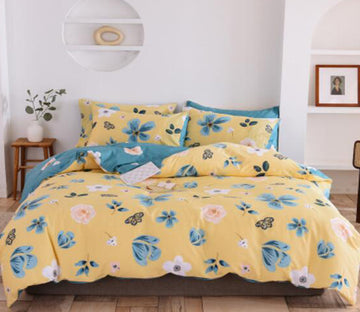 3D Yellow Flowers 17082 Bed Pillowcases Quilt