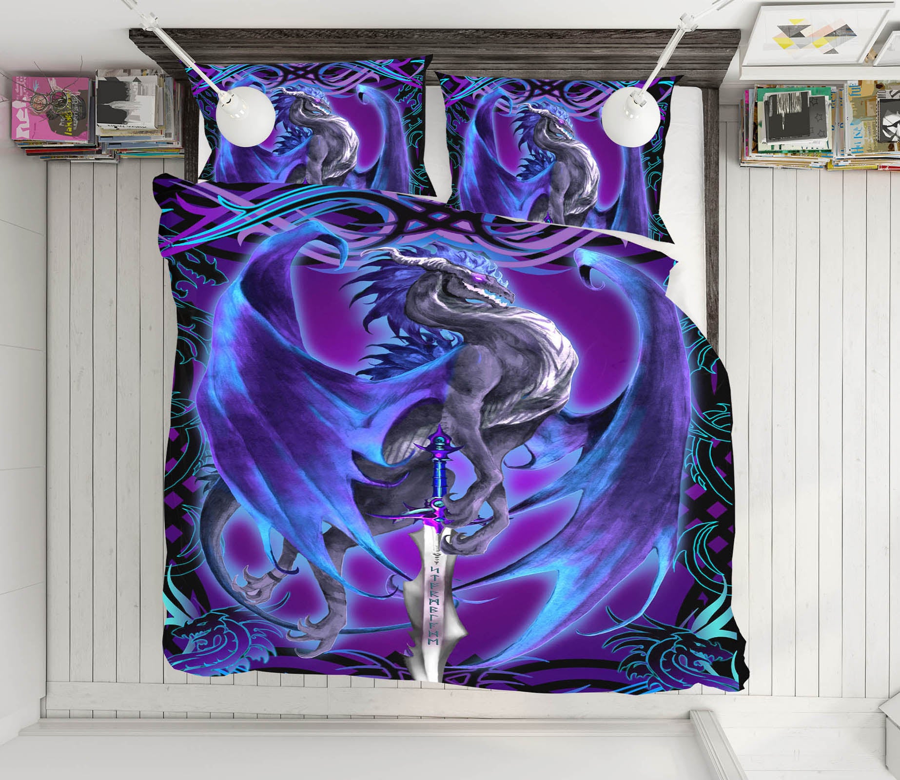 3D Purple Dragon 8327 Ruth Thompson Bedding Bed Pillowcases Quilt Cover Duvet Cover