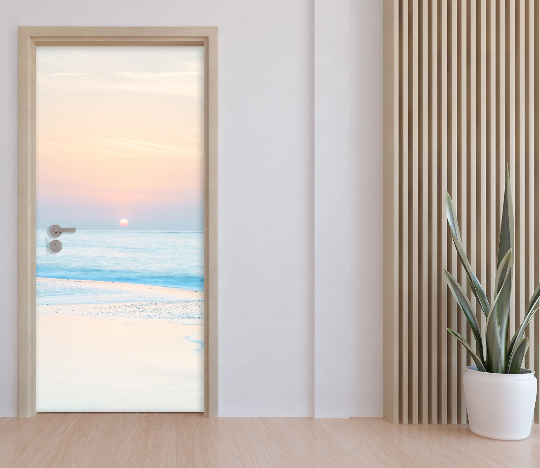 3D Sunset Beach 10713 Assaf Frank Door Mural