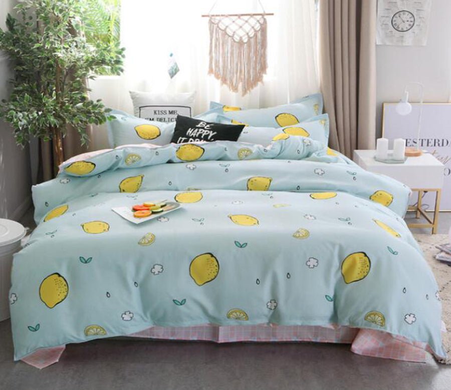 3D Mint Base Lemon 13079 Bed Pillowcases Quilt