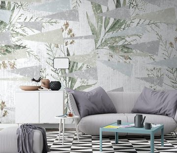 3D Leaf Pattern WG033 Wall Murals Wallpaper AJ Wallpaper 2 