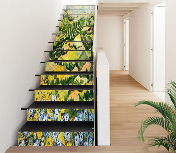 3D Yellow Flower Field Pattern 89164 Allan P. Friedlander Stair Risers
