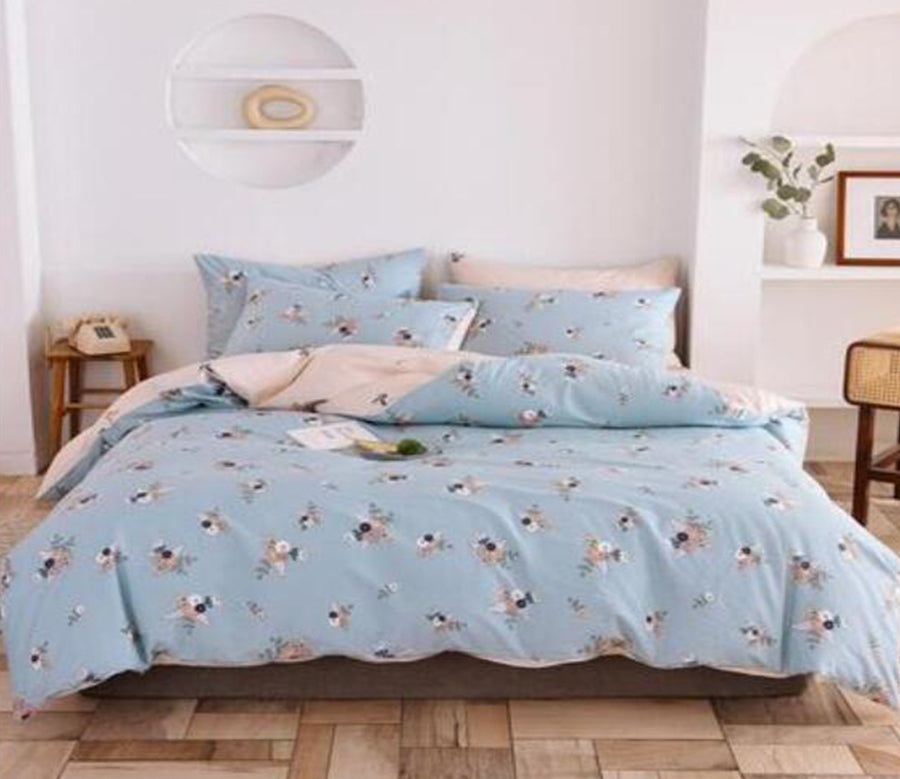 3D Blue Flower 17081 Bed Pillowcases Quilt