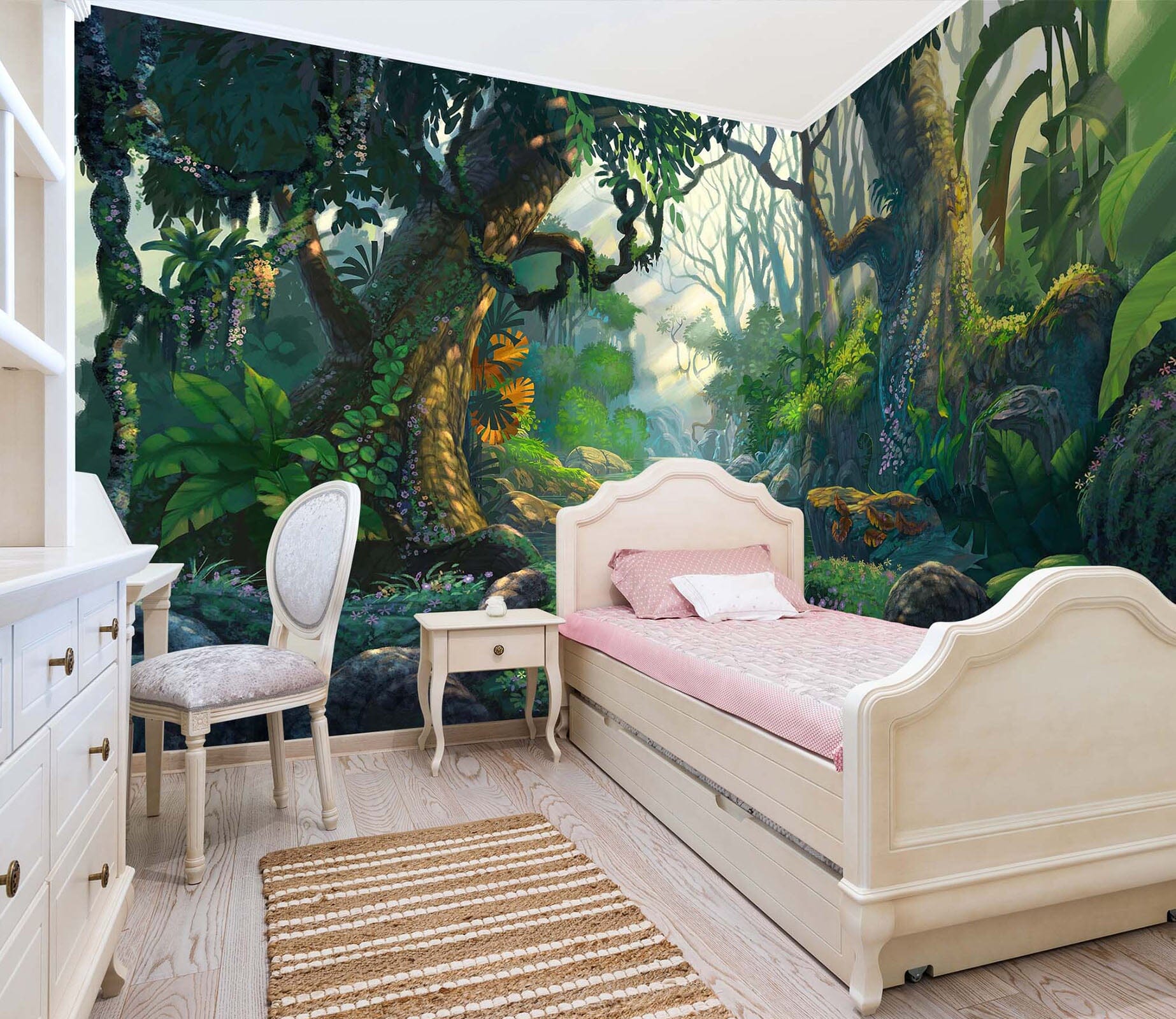 3D Forest River 040 Wall Murals Wallpaper AJ Wallpaper 2 