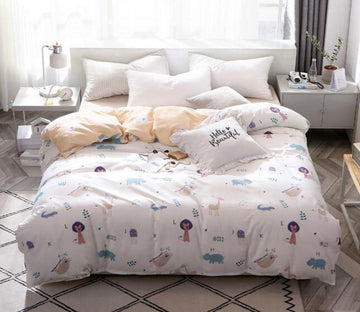 3D Small Animal Pattern 4163 Bed Pillowcases Quilt