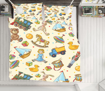 3D Wooden Horse Doll Toy Pattern 61070 Bed Pillowcases Quilt