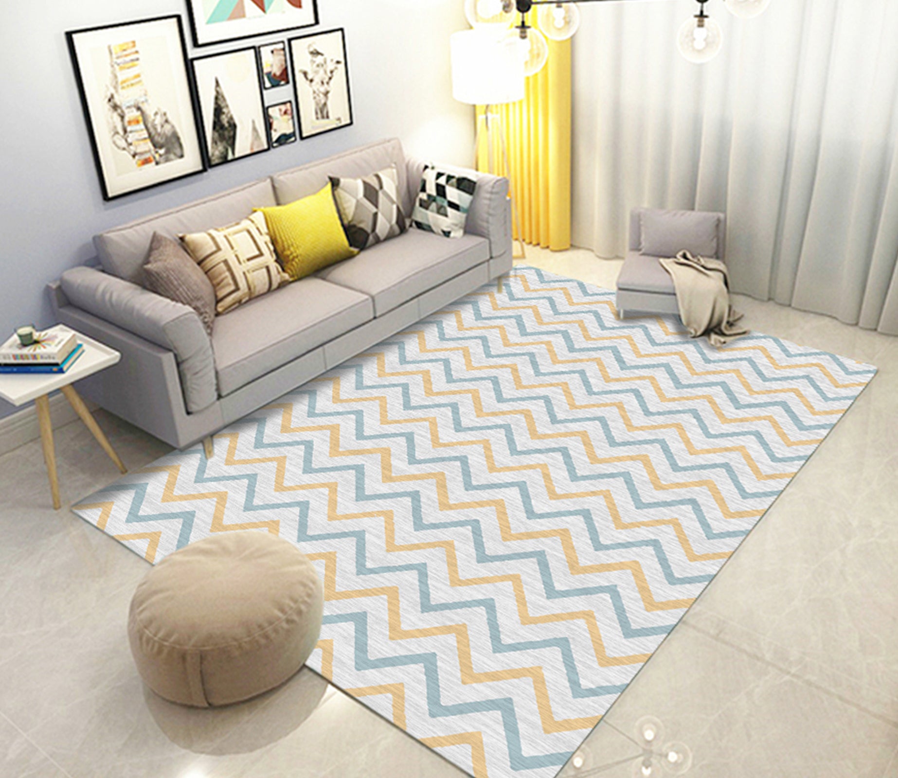 3D Color Pattern WG277 Non Slip Rug Mat Mat AJ Creativity Home 
