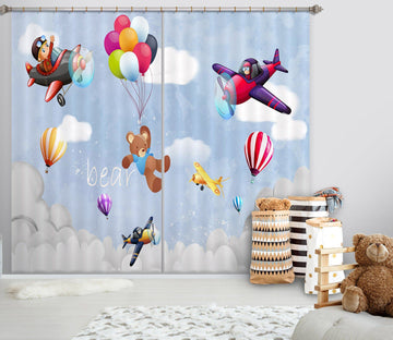 3D Bear Balloon 804 Curtains Drapes Wallpaper AJ Wallpaper 
