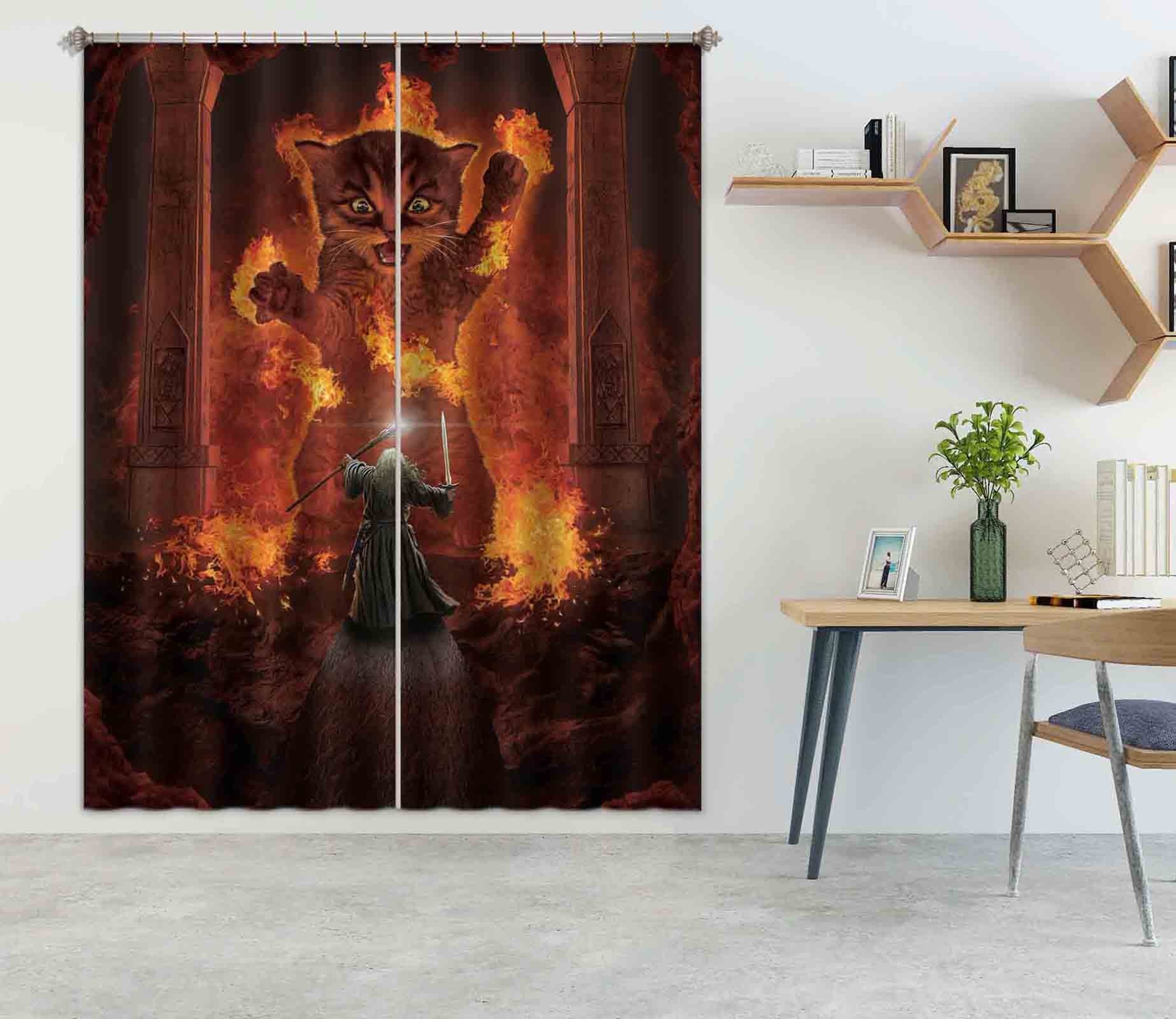 3D You Shall Not Pass 097 Vincent Hie Curtain Curtains Drapes Curtains AJ Creativity Home 
