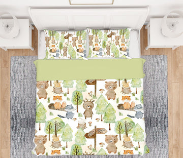 3D Fox Tree 234 Uta Naumann Bedding Bed Pillowcases Quilt Quiet Covers AJ Creativity Home 