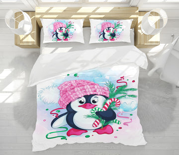 3D Penguin 58235 Bed Pillowcases Quilt